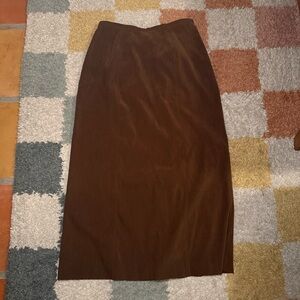 L.L. Bean Rich Brown Pencil Skirt